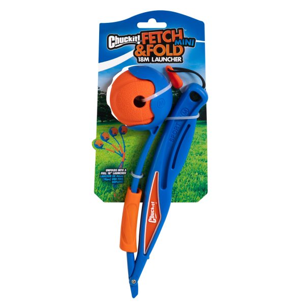 Chuckit! Fetch & Fold Mini Ball Launcher maat 18m 18,9cm hond