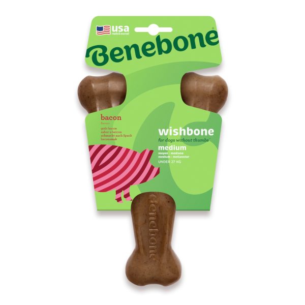 Benebone Wishbone Bacon Medium kauwspeeltje voor honden