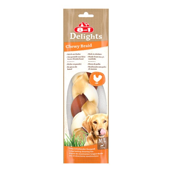 80g 8in1 Delights kauwsnacks met kip voor honden