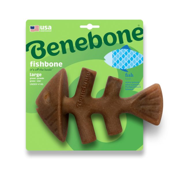 Benebone Visgraat Large ca. L 21 x B 12 cm Kauwspeeltje voor honden