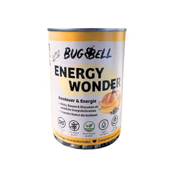 Voordeelpakket: 24x400g BugBell Energy Wonder Adult Pompoen, Banaan & Chiazaad natvoer voor honden
