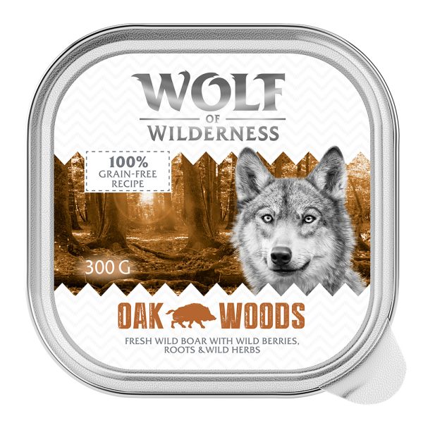 24x300g Adult Oak Woods Wild Zwijn Wolf of Wilderness Hondenvoer