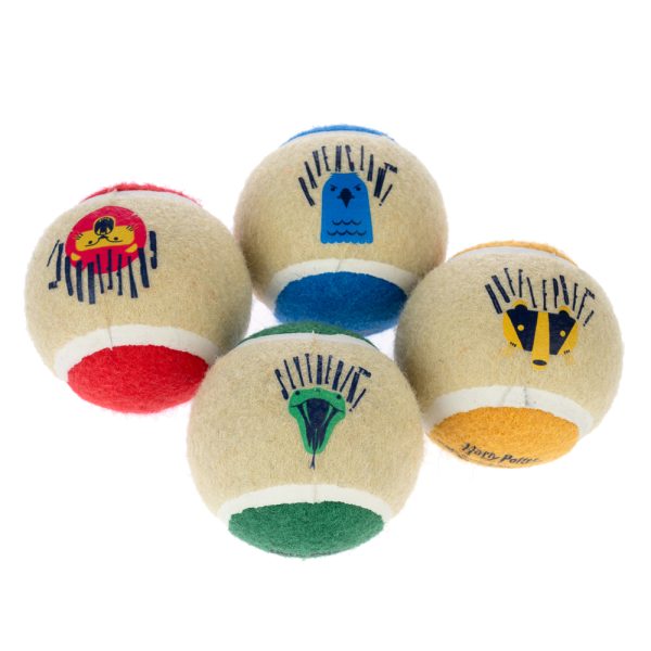 Warner Bros Harry Potter tennisballen set "Kies je huis" 4 stuks (Ø6.3cm elk) hondenspeeltje