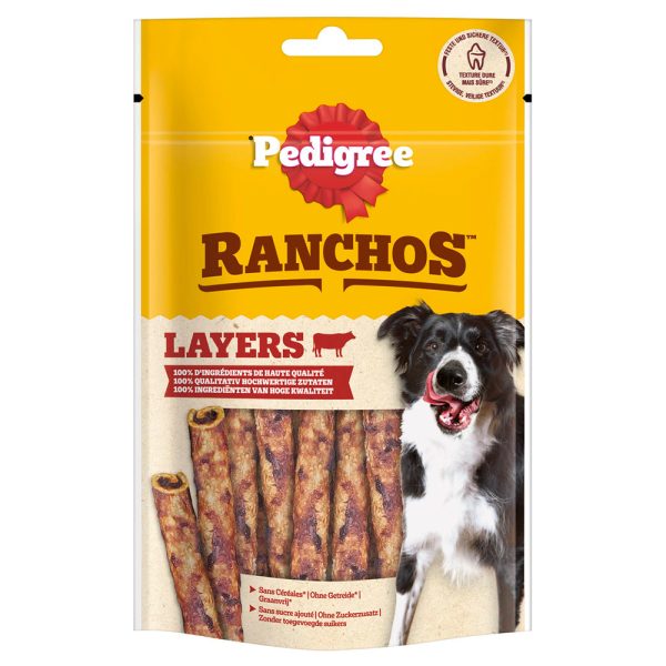 60g Pedigree Ranchos Layers rundvleessnacks voor honden
