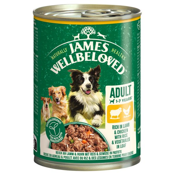 15 % korting! James Wellbeloved natvoer voor honden 12 x90 g/6x 400 g en 6 x 800 g
