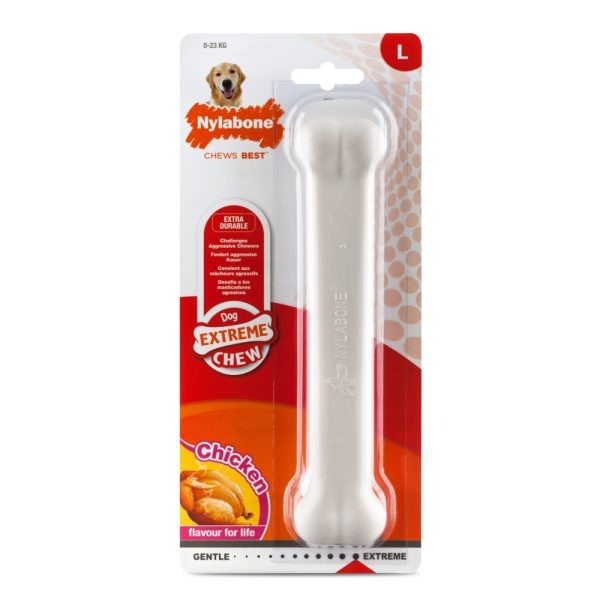 2 stuks Nylabone Dura Chew L Hondenspeelgoed Kauwspeeltje Kipsmaak