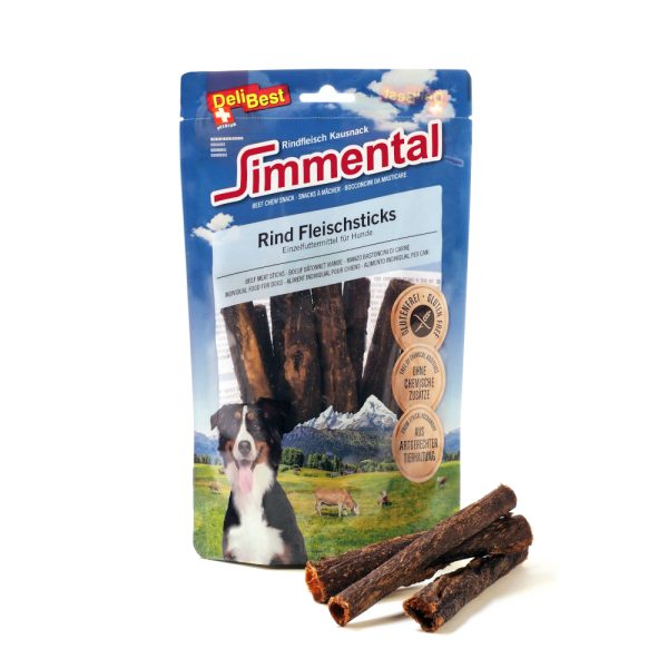 Dubbelpak: 2x150g Delibest Simmental rundvlees sticks hondensnacks