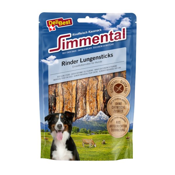 Voordeelpakket: 4x120g DeliBest Simmental rundvlees long sticks hondensnacks
