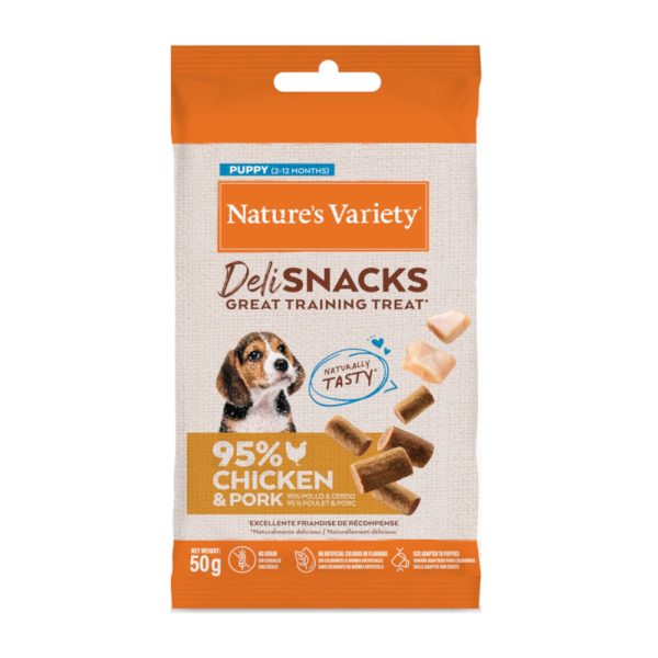 12 x 50 g Nature's Variety Deli Snacks Junior Kip Hondensnacks