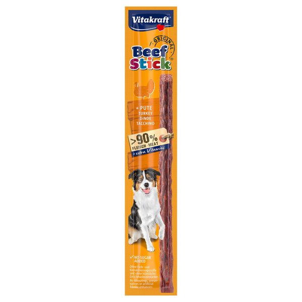 12g Beef-Stick® 25x Kalkoen Vitakraft Hondensnacks