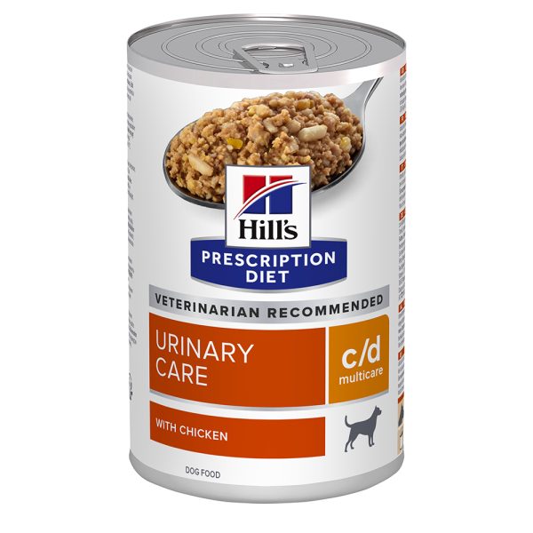 12 x 370 g C/D Urinary Care met Kip Hill´s Prescription Diet Hondenvoer