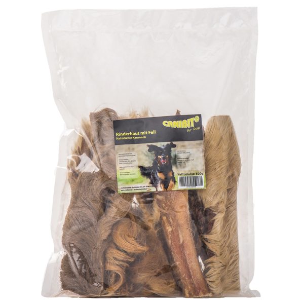 2x500g Runderhuid met Vacht Canibit Hondensnacks