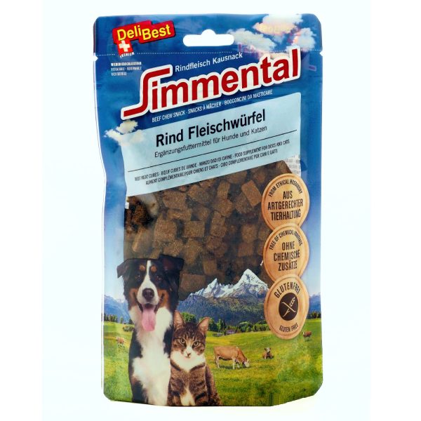 180g Simmental Rundvlees Blokjes DeliBest Hondensnacks
