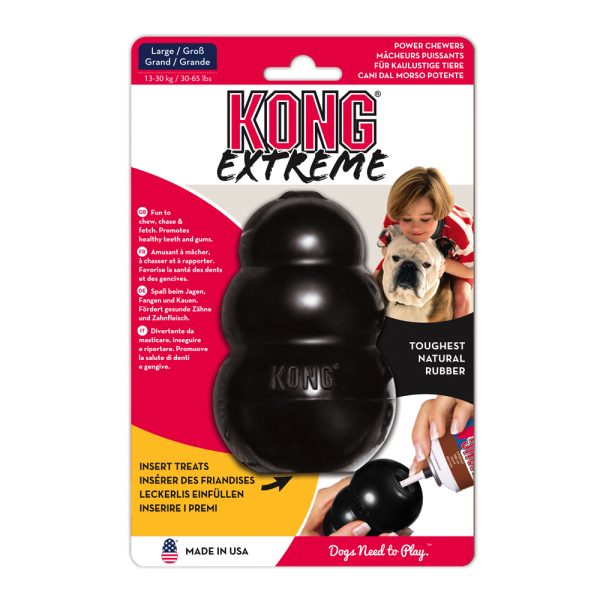 2 stuks KONG Extreme Zwart L Hondenspeelgoed Kauwspeeltje
