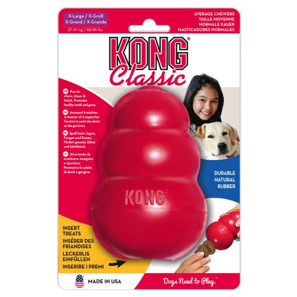 2x Maat XL KONG Classic Rood Hondenspeelgoed