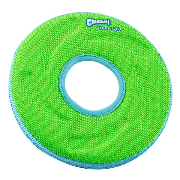 Chuckit! Speelring Zipflight, groen of rood, Maat: M