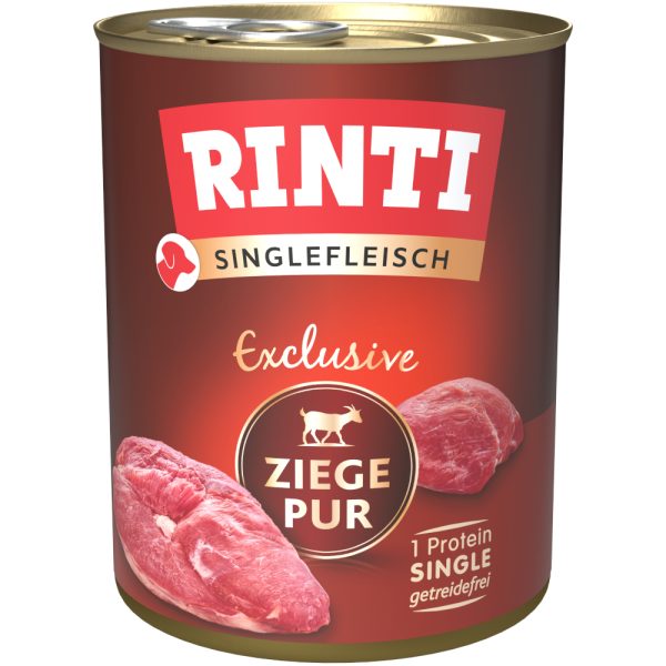 RINTI Singlefleisch 6 x 800 g Hondenvoer - Geit puur