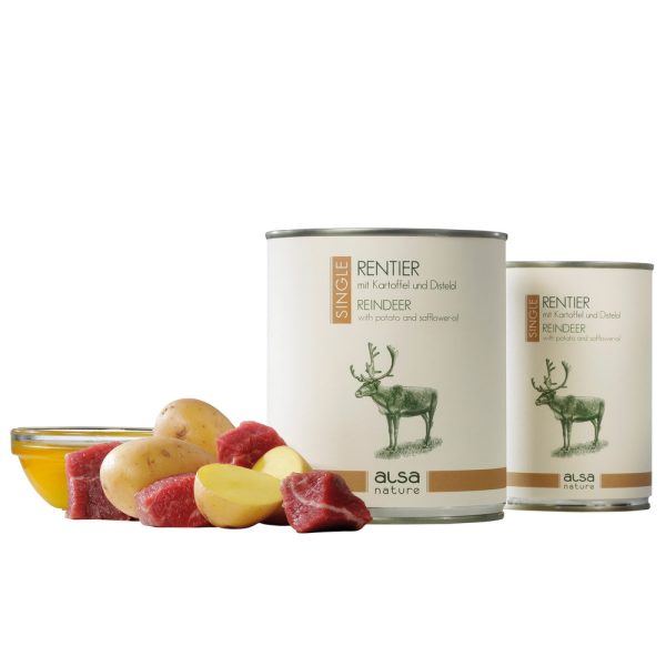 alsa-nature SINGLE Rendier met aardappel, 800 g, Aantal: 12 x 800 g