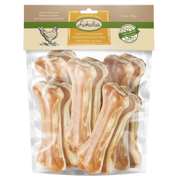 750g Kip 15cm Lukullus Bigpacks Kauwbotten Hondensnacks