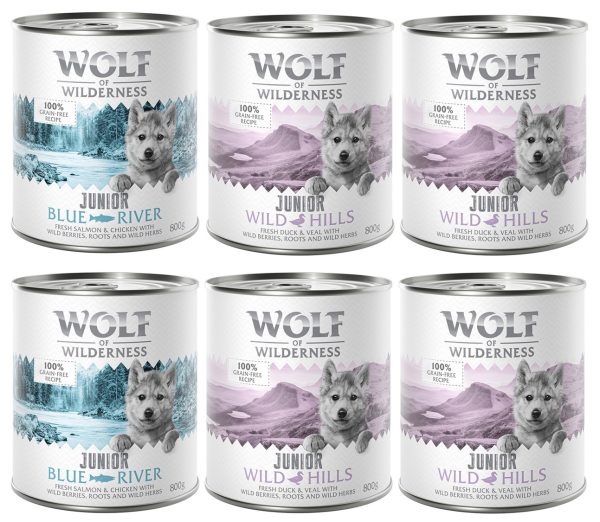 12x800g Wolf of Wilderness Honden Natvoer
