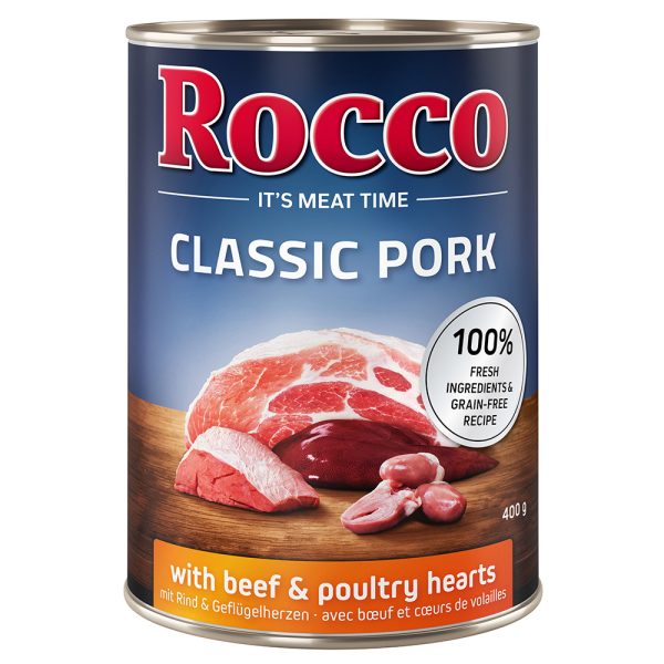 24x400g Rund & Gevogelteharten Classic Pork Rocco Hondenvoer