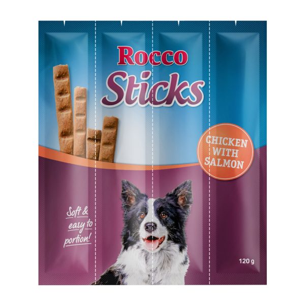 120g Sticks Kip met Zalm Rocco Hondensnacks