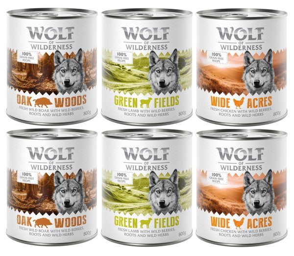 12x800g Wolf of Wilderness Honden Natvoer