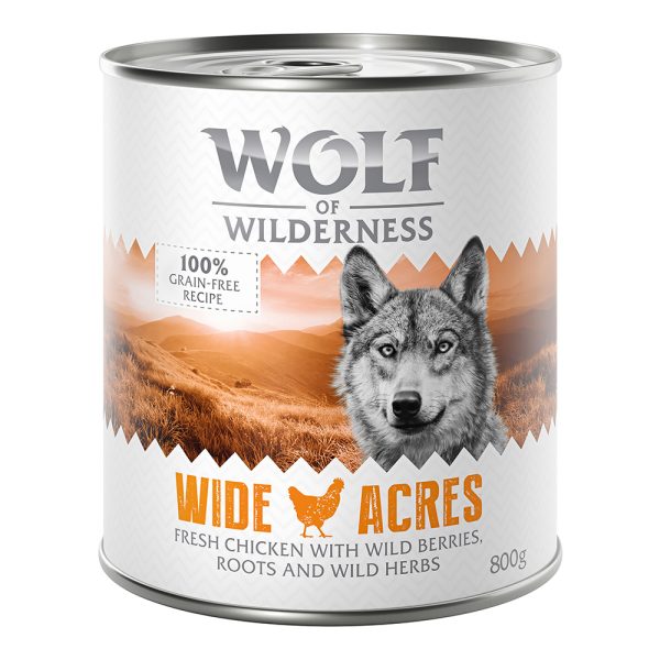 12x800g Wolf of Wilderness Honden Natvoer