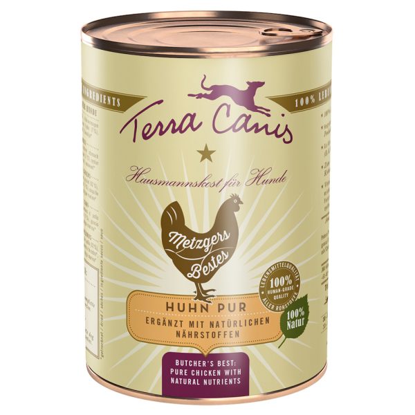12 x 400 g Terra Canis Butchers Best Pure Chicken hondenvoer nat