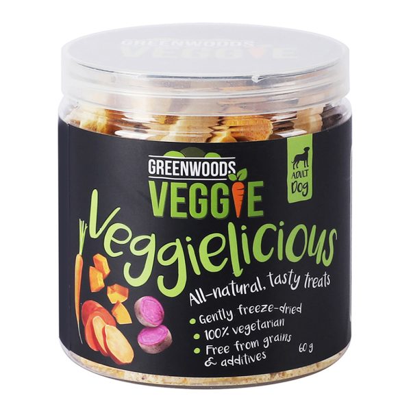 2x60g Veggie Zoete Aardappel met Pompoen en Wortel Greenwoods Hondensnacks