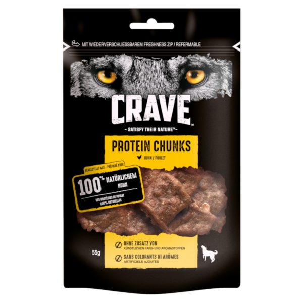 6x55g Protein Chunks Kip Crave Hondensnacks