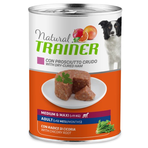 6x400g met Ham Adult Medium/Maxi Trainer Natuurlijke Umido voor Honden