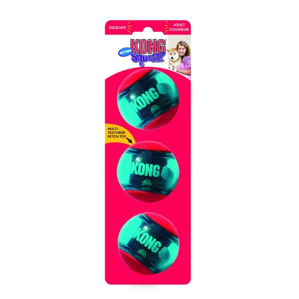 KONG Squeezz Actie Bal M: Øca.6cm Hondenspeelgoed