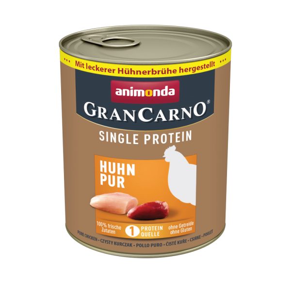 24x800g Adult Single Protein Puur kippenvlees animonda GranCarno Hondenvoer
