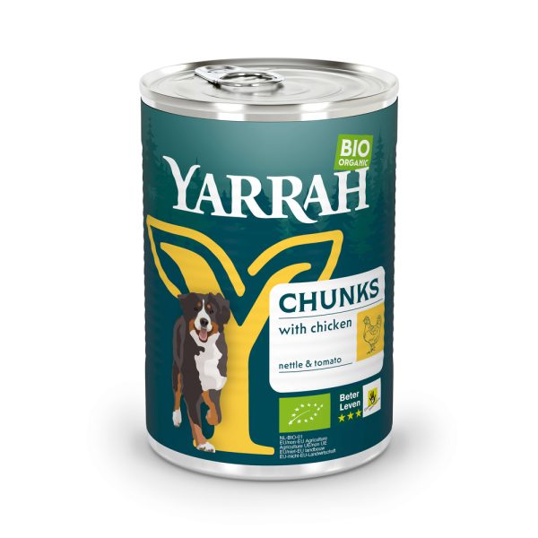 405g Kip met Brandnetel & Tomaat in Saus Yarrah Bio Hondenvoer