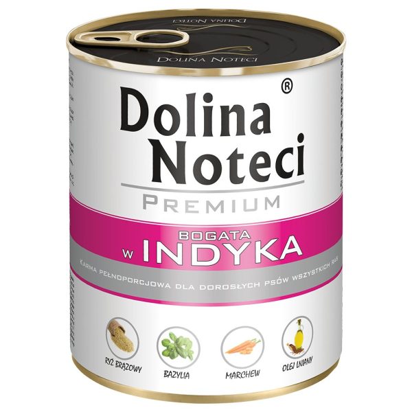 12x800g Lam, Rund, Kalkoen & Eend Dolina Noteci Premium Hondenvoer