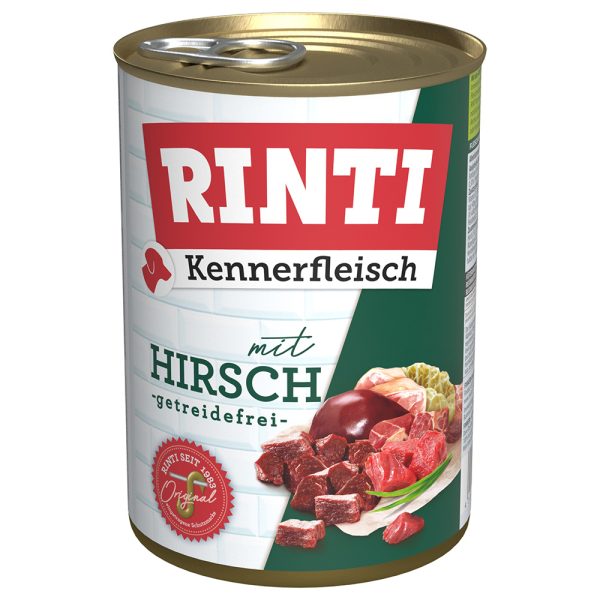 6x400g Hert Rinti Kennerfleisch Hondenvoer nat