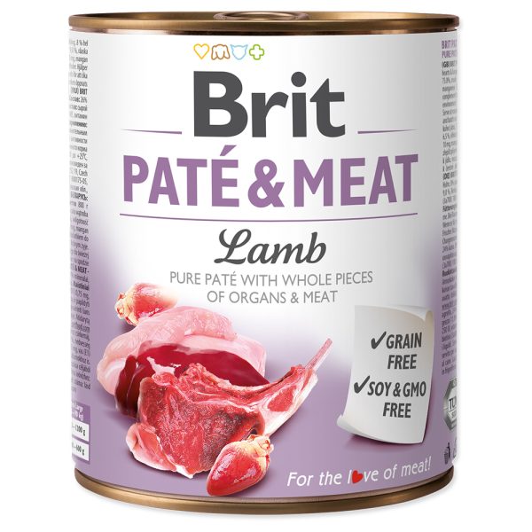 12x 800g Brit Paté & Vlees Adult Lam hondenvoer nat