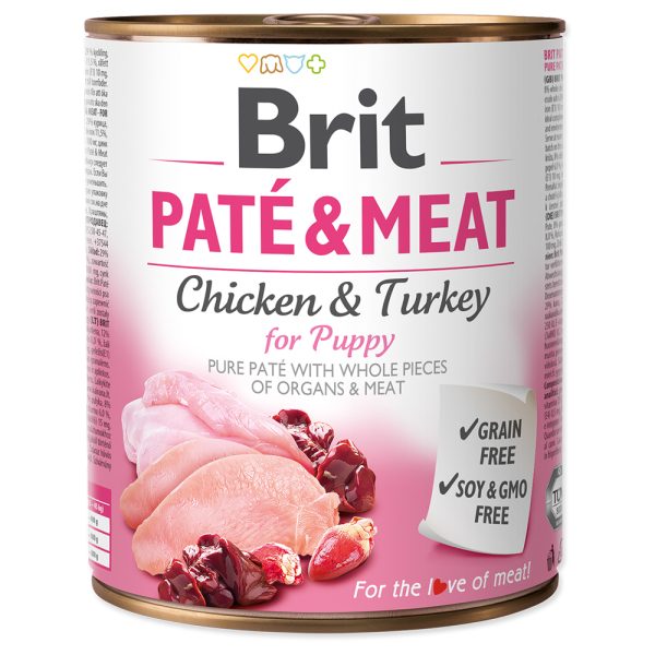 Brit Paté & Vlees Puppy - Kip en kalkoen 1 x 800 g