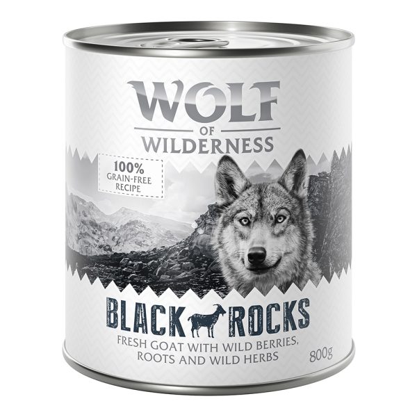 Voordeelpakket Wolf of Wilderness 24 x 800 g - Black Rocks - Geit