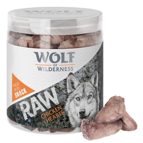 70g Gevriesdroogd Kippenhart Wolf of Wilderness Hondensnacks