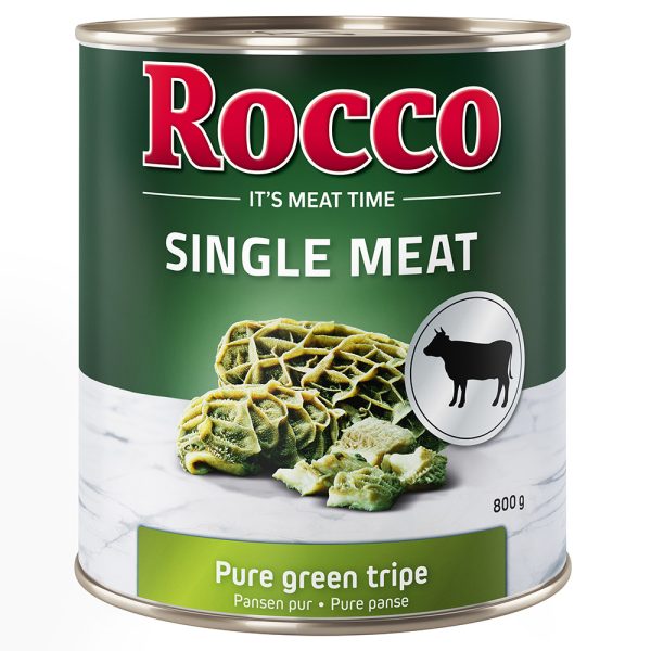 Voordeelpakket Rocco Single Meat 24 x 800 g - Pure Groene Pens