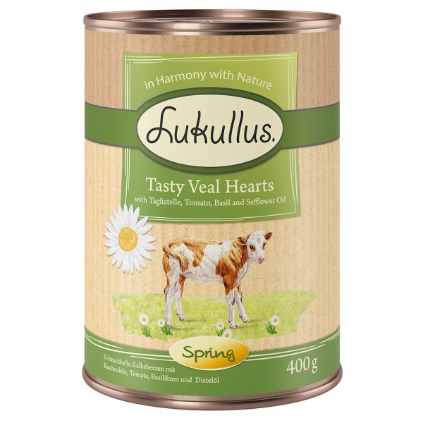 Lukullus Lente-Menu: Fijn Kalfsvleeshart - Voordeelpakket: 24 x 400 g