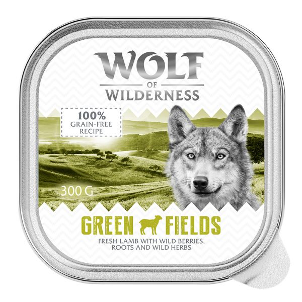 24x300g Adult Green Fields Lam Wolf of Wilderness Hondenvoer