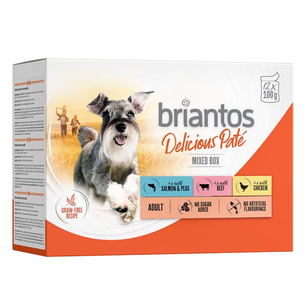 Briantos Delicious Paté 12 x 100 g - Mix: Kip, Rund & Zalm