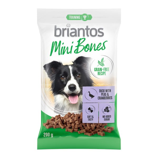 200g Briantos Mini Bones Zalm, Wortels & Tijm Hondensnacks