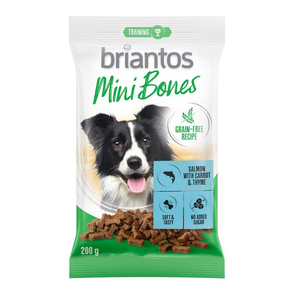 2x200g Briantos Mini Bones Mixpakket Zalm & Eend Hondensnacks