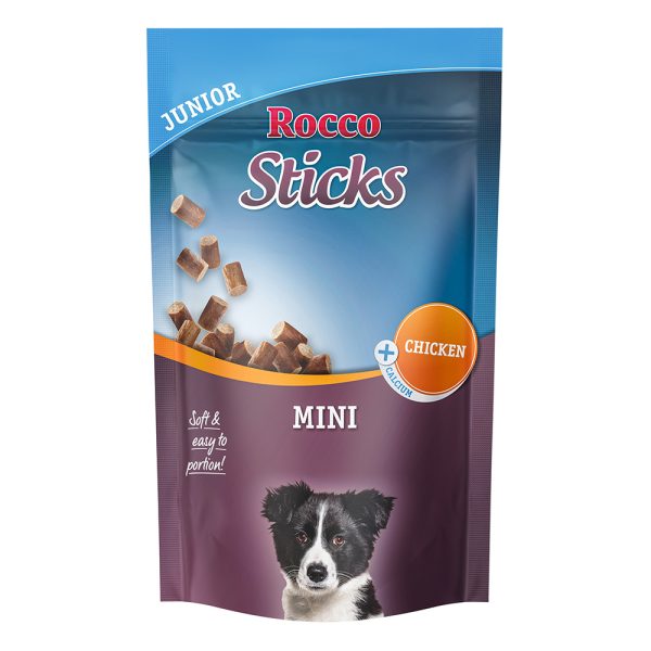 3x70g Rocco Sticks Mini Junior Kip Hondensnacks