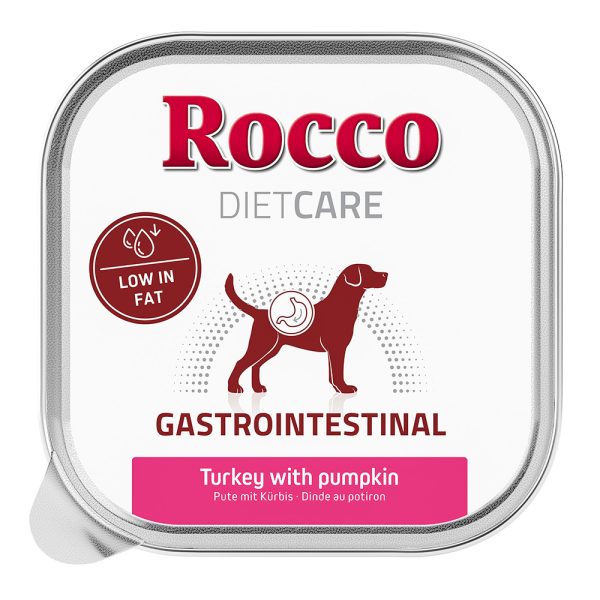 20x150g Rocco Diet Care Gastro Intestinal Kalkoen met Pompoen Kuipje Hondennatvoer