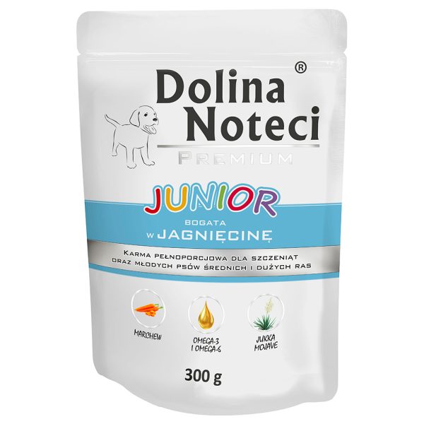 20x300g Dolina Noteci Junior Rijk aan lam hondenvoer nat